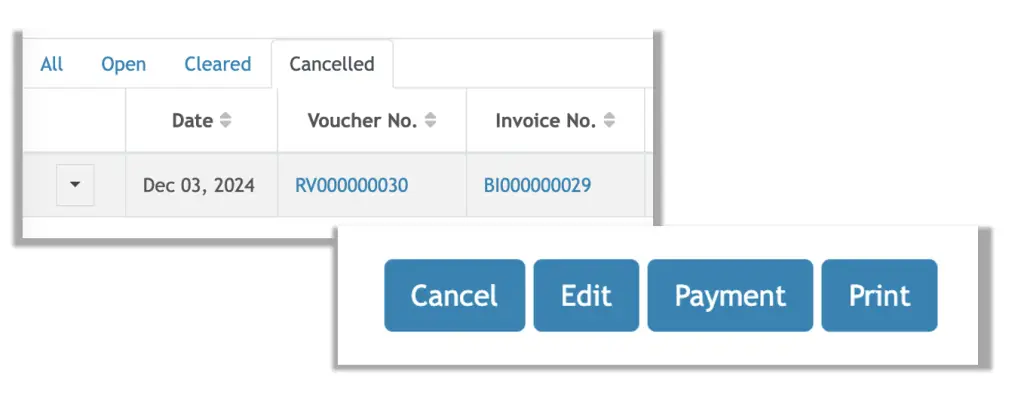 Edit Transaction with Payment P2